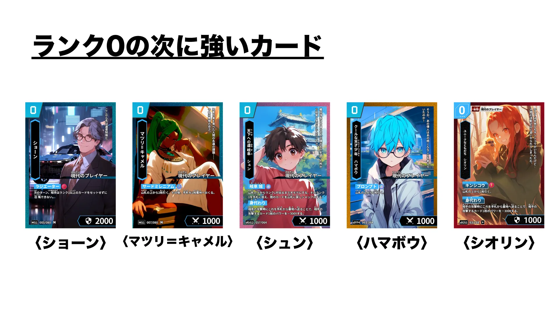 ハイストのランク0の次に強いカード